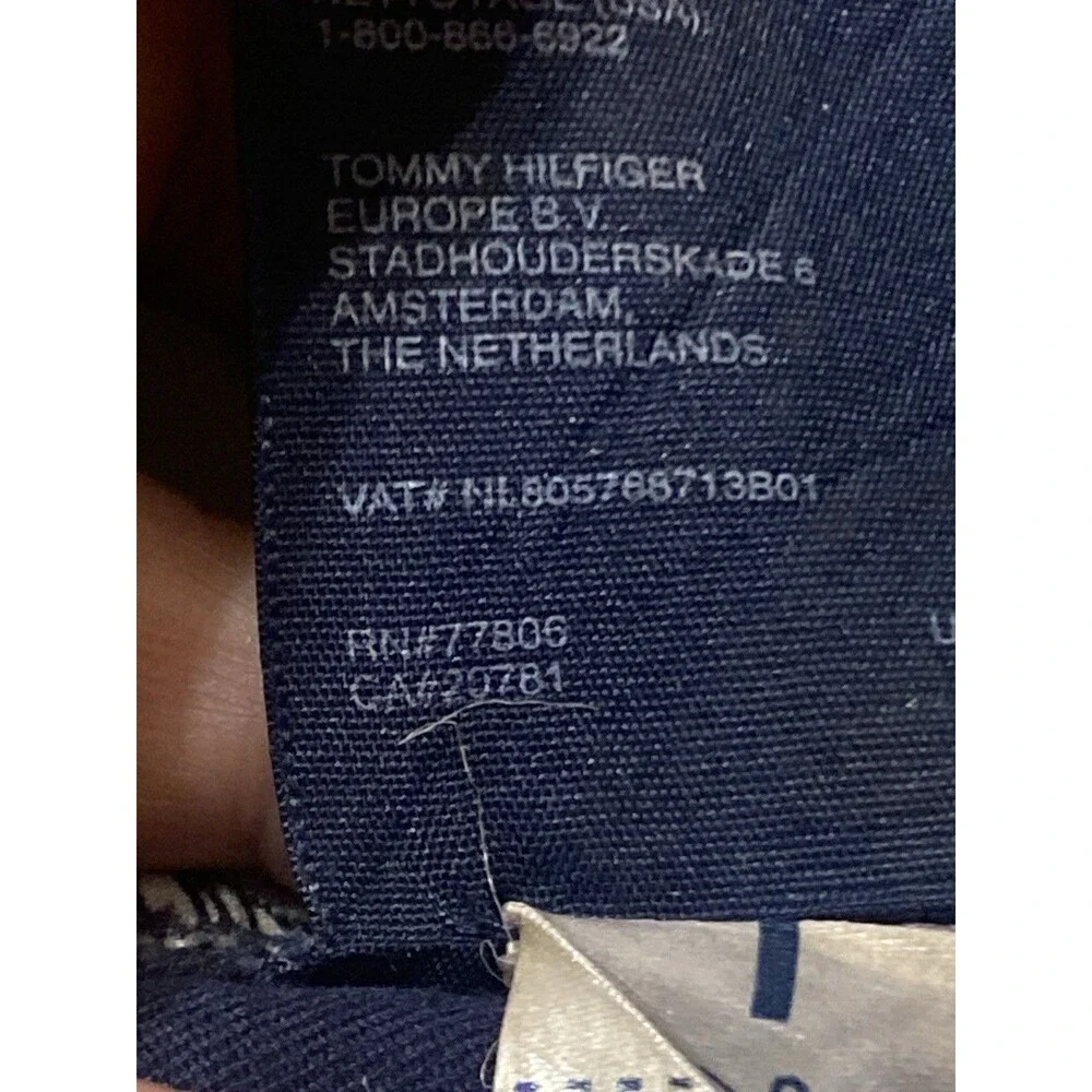 Tommy Hilfiger Mens Chino Pants Trousers 34x30 Navy Cotton Missing Back Buttons
